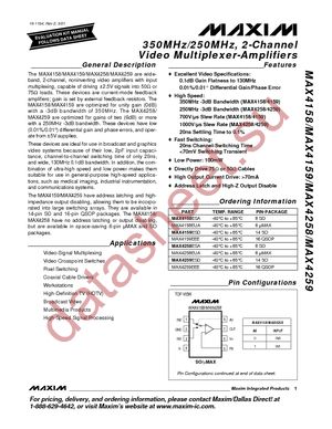 MAX4258EUA+ datasheet  